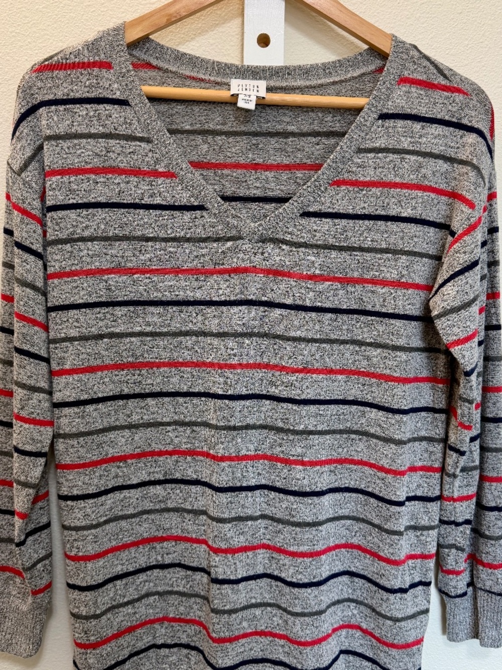 Peyton Jensen Lightweight Striped Knit Sweater XS